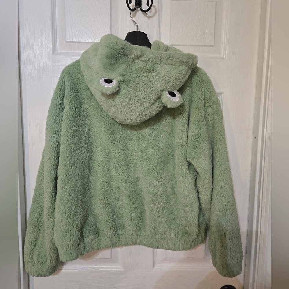 A. LAB Kendra Frog Green Half Zip Hoodie - Picture 4 of 7